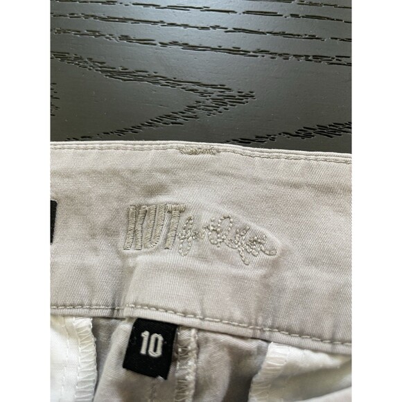 Kut from the Kloth Crop Trouser Women's Size 10 Taupe  25" Inseam Stretch Cotton - Picture 4 of 7